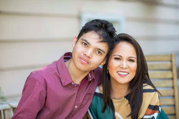 Mother with her teenage son at Special Care Dentistry of Oregon in Albany, OR