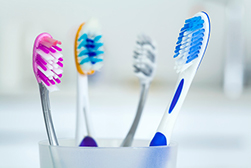 Multiple toothbrushes reminding patients to brush at Special Care Dentistry of Oregon in Albany, OR